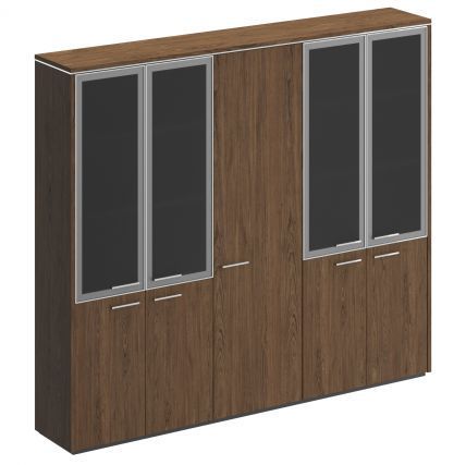Шкаф комбинированный (со стеклом + для одежды узкий + со стеклом) ВЛР 361 ДТ
