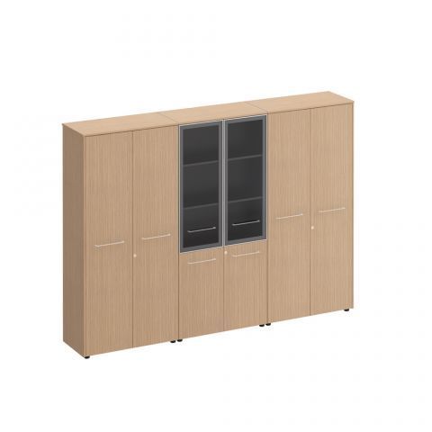 Шкаф комбинированный (стекло - одежда - закрытый) МЕ 376